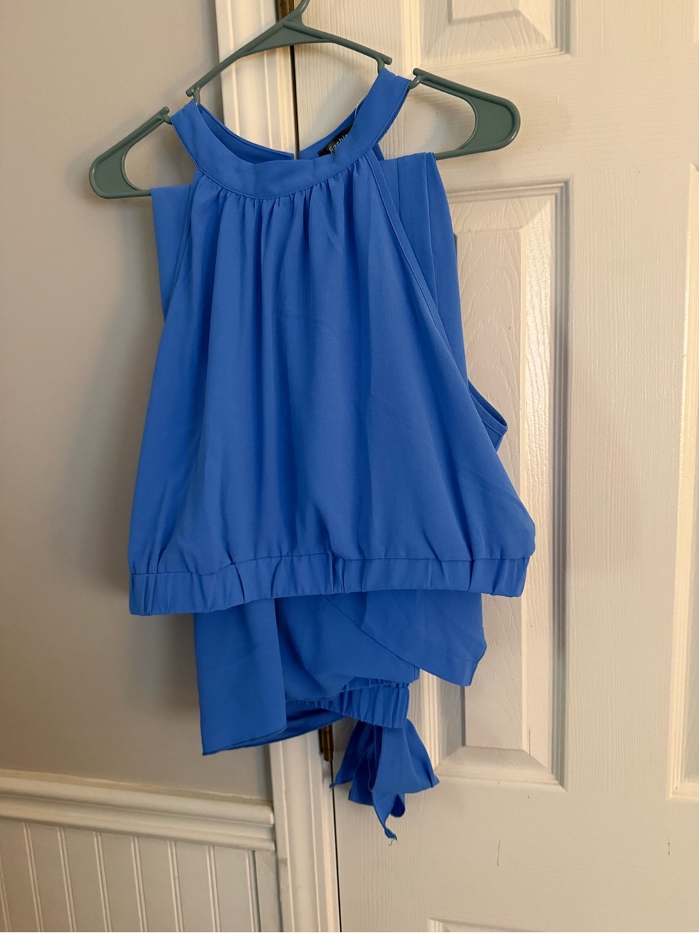 Amazon Blue Two-Piece Skirt Set